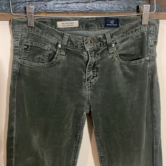 Ag Adriano Goldschmied The Stevie Ankle Slim Straight Corduroy Pants Size 26 - Picture 8 of 16